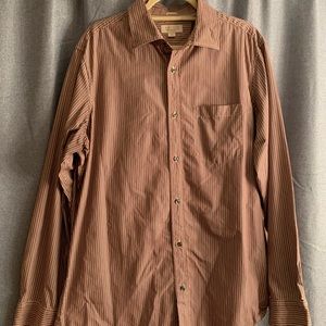 Banana Republic Classic Fit Button Down Shirt Size XL Red and Purple Str…